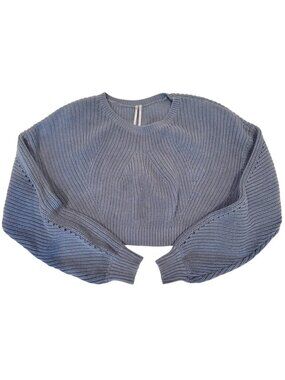 Anthropologie Chunky Knit Cropped Sweater Size Large